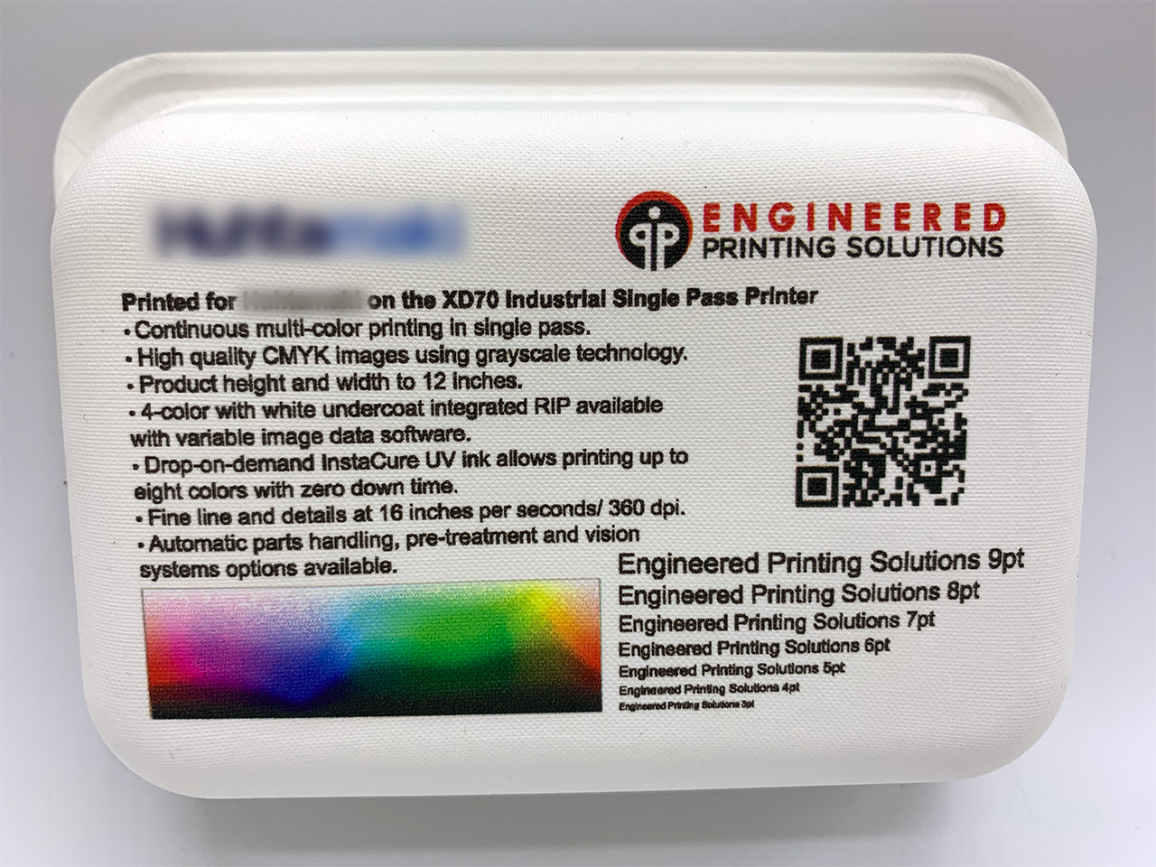 clamshell packaging decorated on a single pass inkjet printer